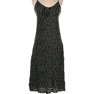 Green Cheetah Print Hollister Slip Dress
